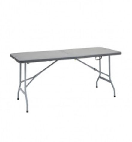 Стол-книжка пластиковый разборный серый