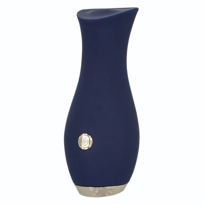 Синий клиторальный стимулятор Tulip - 11,5 см. (Цвет: синий)