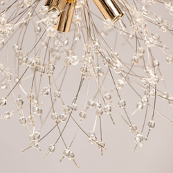 Люстра подвесная De City Адриатика, 9 LED ламп G9, до 26 кв м, золотая