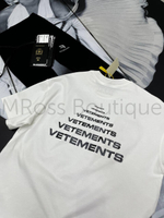 Белая футболка Vetements Pyramid Logo