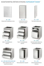 Тумба универсальная угловая правая с выдвижными полками, нержавеющая сталь, 90x122x61 см, Ontario, KuhniGrill