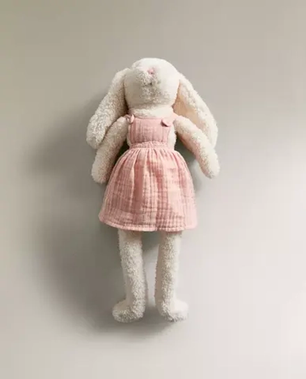ZARA HOME ДЕТСКАЯ МЯГКАЯ ИГРУШКА "КРОЛИК", ЖЕЛТОВАТО-БЕЛЫЙ