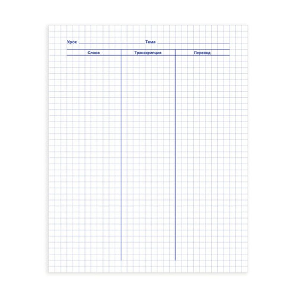 Тетрадь-словарь для записи английских слов А5 48 л., скоба, клетка, HATBER, "Флаг Англии", 48T5B5_10697, T105221