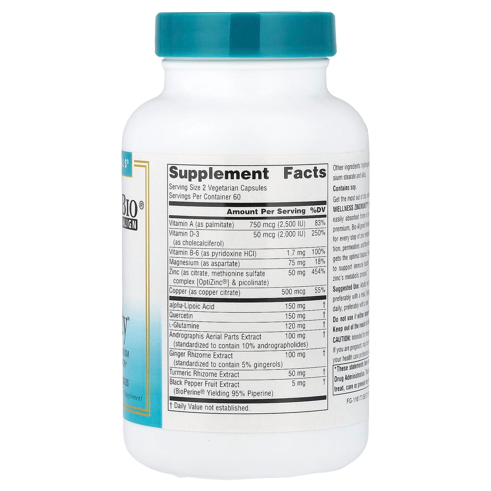 Source Naturals, Wellness ZincMunity™, 120 вегетарианских капсул