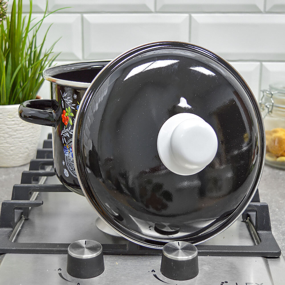 Кастрюля 4л "Десерт к чаю" черная