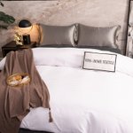 Пододеяльник Страйп Сатин Однотонный Отель белый 100% Хлопок 180x215 1x1