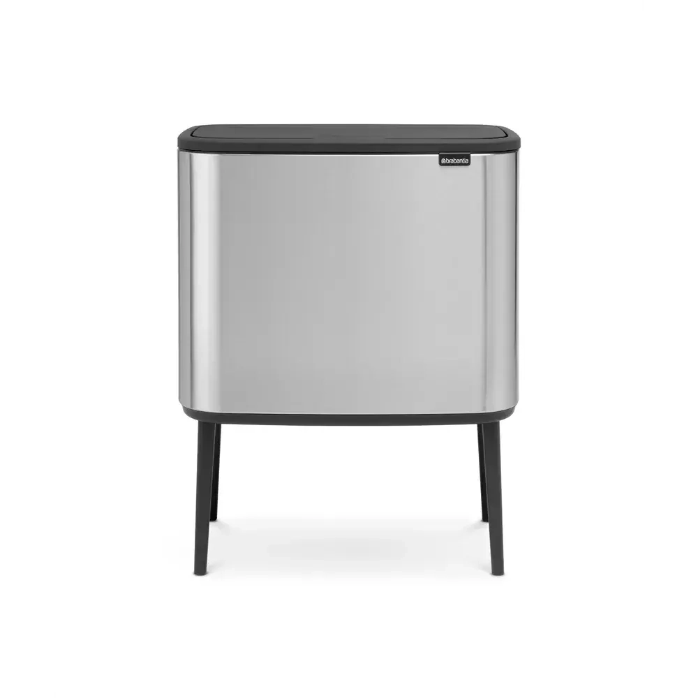Brabantia Контейнер для мусора Bo Touch 11+23 л, матовое серебро