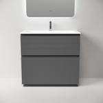 Тумба напольная Sancos Folk Floor 890х445х850, c двумя ящиками оснащенными доводчиками, Grey soft, арт.FL90FGS