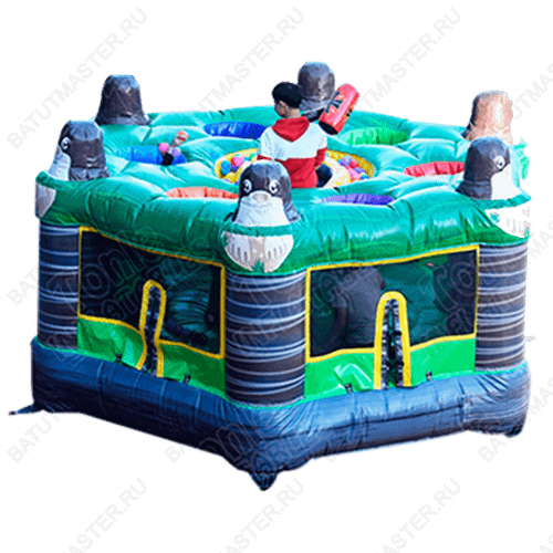 Надувная командная игра "Поймай крота" 4,3*4,3*1,8м