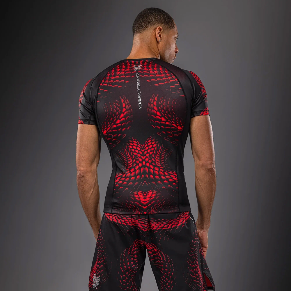 Рашгард Venum Matupa Short Sleeve black/red/silver