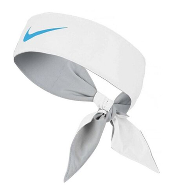 Теннисная бандана Nike Dri-Fit Повязка на голову теннисная - белый/балтийский синий