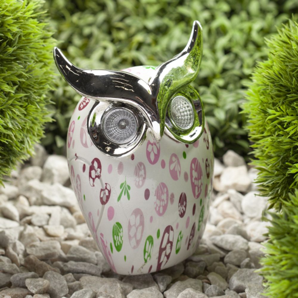ERAFYH01-05 ЭРА Садовый светильник Филин на солнечной батарее, полистоун, 16 см | Садовые декоративные светильники