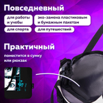 Сумка шоппер BRAUBERG PREMIUM канвас 40х35 см на кнопке карман черный "Anime face" (2 штуки в упаковке)