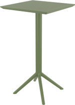 Стол пластиковый барный складной Siesta Contract Sky Folding Bar Table 60, оливковый