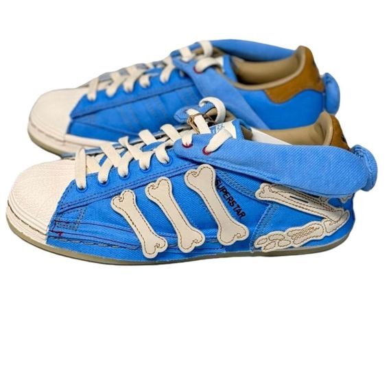 adidas originals SUPERSTAR Кроссовки для скейтбординга Низкие Сине-белые Унисекс