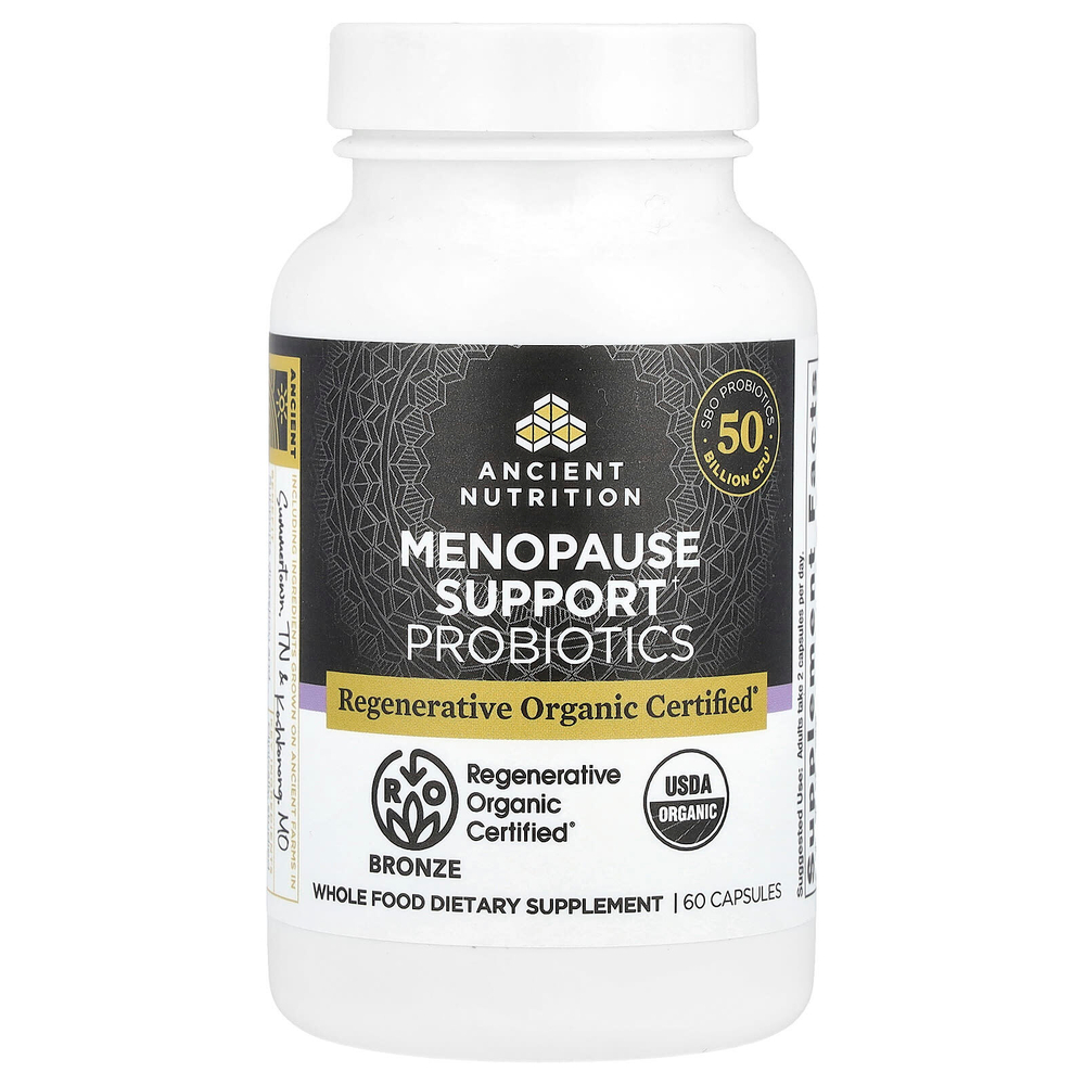 Ancient Nutrition, Пробиотики для поддержки менопаузы, 60 капсул
