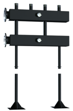 Распределительный коллектор (фланцевый для модульной системы) на 2 отопительных контура Warme Z.WKD.250.FL.50 (до 250 кВт)