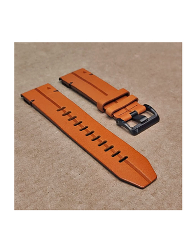 Ремешок кожа / замша 26 мм для Garmin Fenix 7x / 6x / 5x / 3, Enduro 2 / Tactix 7, Tactix Delta быстросъемный Коричневый / черный