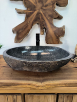 Раковина из речного камня RS-65905 58х43х16 из натурального камня