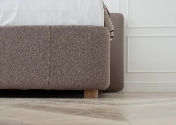 Кровать с подъемным механизмом Hub Soft 160 см (капучино, твид)