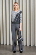 22948 Джемпер женский (серый мультиколор)