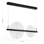 Светильник светодиодный, черный, прозрачный, SPLENDID, LED, 24