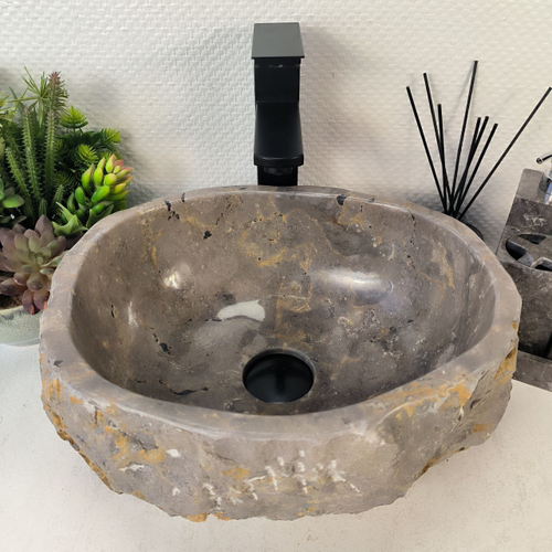 Раковина из мрамора Erozy Grey EM-65319 37*32*15 0882
