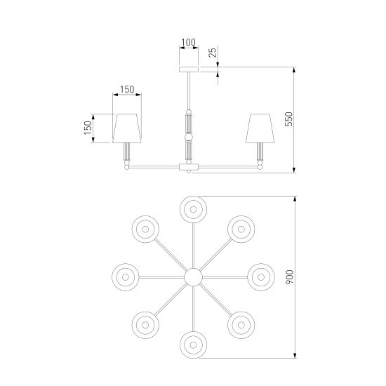 60145/8 / потолочный светильник/хром Smart