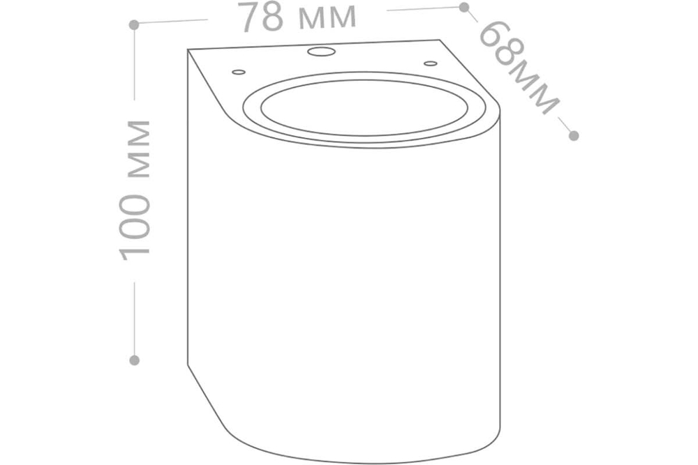 Светильник архитектурный DH014,на стену, GU10 230V, белый Feron