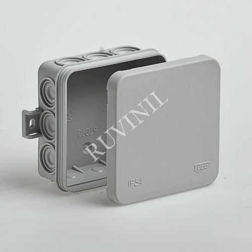 Коробка расп. ОП 85х85х35мм IP54 12 вводов серый Рувинил