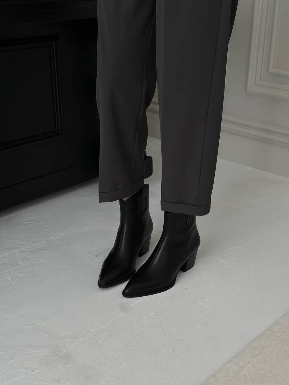 Ботильоны из натуральной кожи