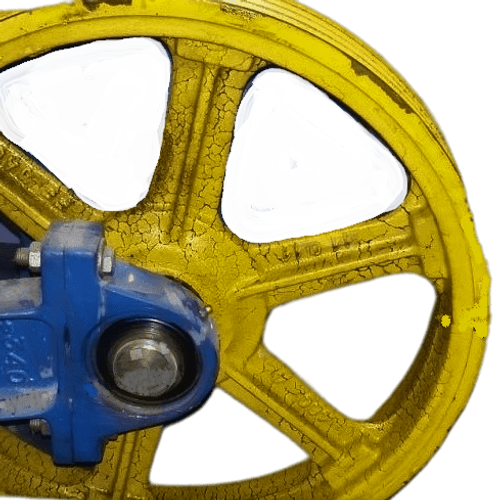 Канатоведущий шкив D480х4х9 мм ширина 78 мм расстояние между канатами 17 мм канавка V35° лебедки FF340