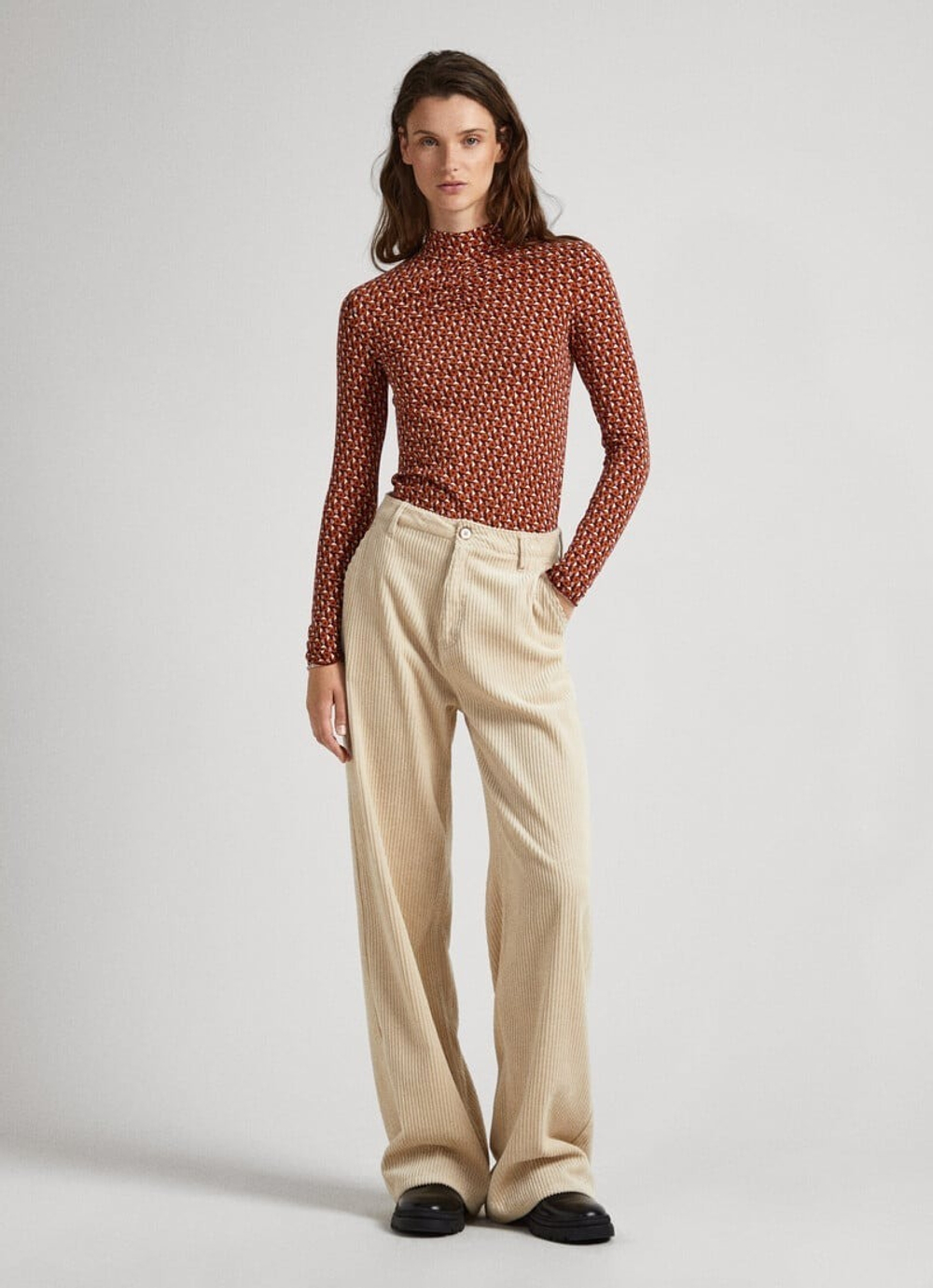 Лонгслив женский PEPE JEANS GEOMETRIC PRINT T-SHIRT