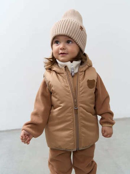 Жилет с капюшоном "Беж" 0+