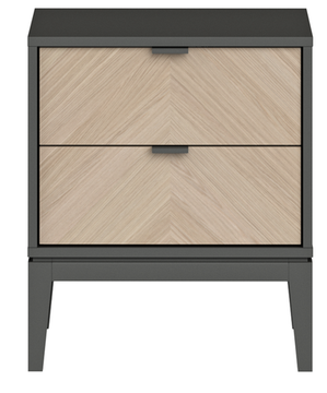 Тумба прикроватная Fjord 2 ящика (темно-серый)