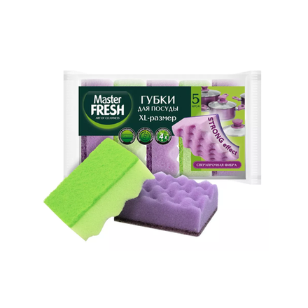 Губки XL сверхпрочные Master Fresh Strong effect 5 шт