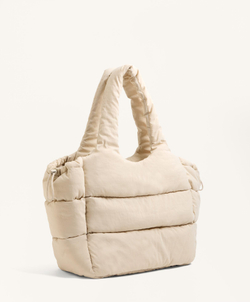 Oysho Мягкая сумка-шоппер, экрю