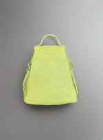 Рюкзак-сумка женская из экокожи жёлтая QOZA