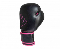 Перчатки боксерские Hybrid 80 черно-розовые adiH80
