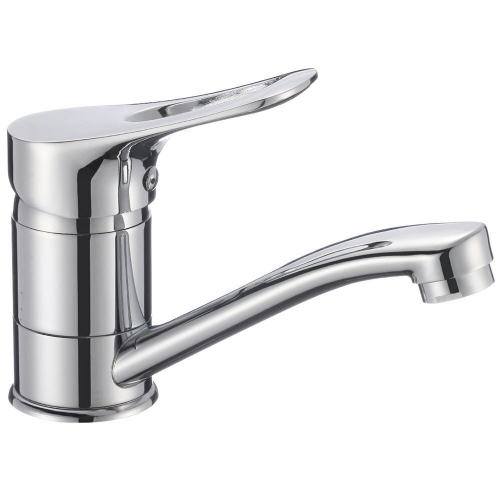 Смеситель для раковины, РМС, корот изл, с картриджем, хром, SL120-004-15