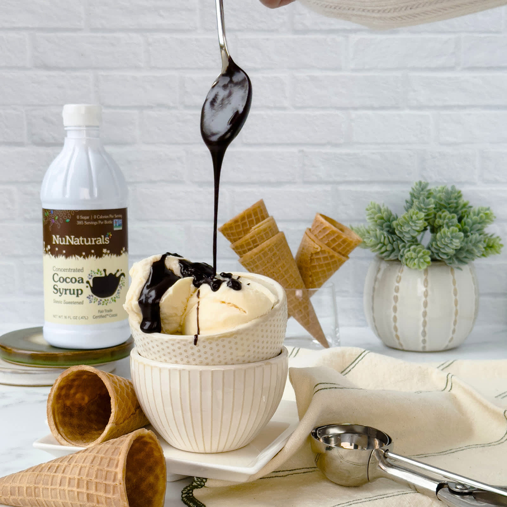 NuNaturals, концентрированный какао-сироп, подслащенный стевией, 0,47 л (16 жидк. унций)