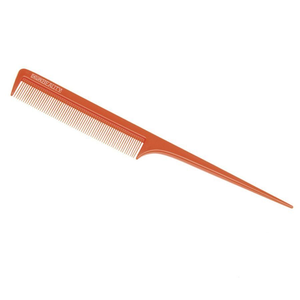 DEWAL Beauty Расчёска DBO-6104 с пластиковым хвостиком (оранжевая)
