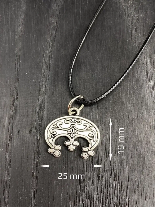 Защитный магический славянский кулон оберег Лунница сталь