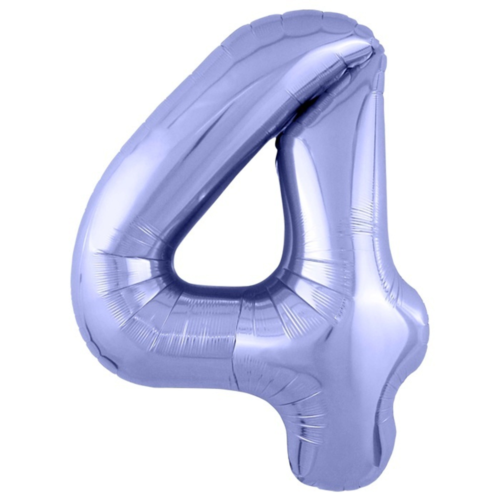 Цифра 40" №4 сиреневый, с гелием #755204-HF2