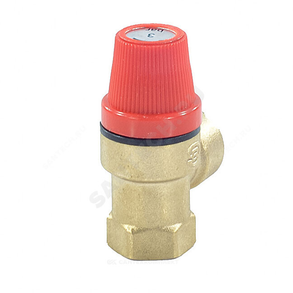 Клапан предохранительный угловой латунь Ду 15х15 ВР G1/2"хG1/2" Рср=1.5бар Benarmo