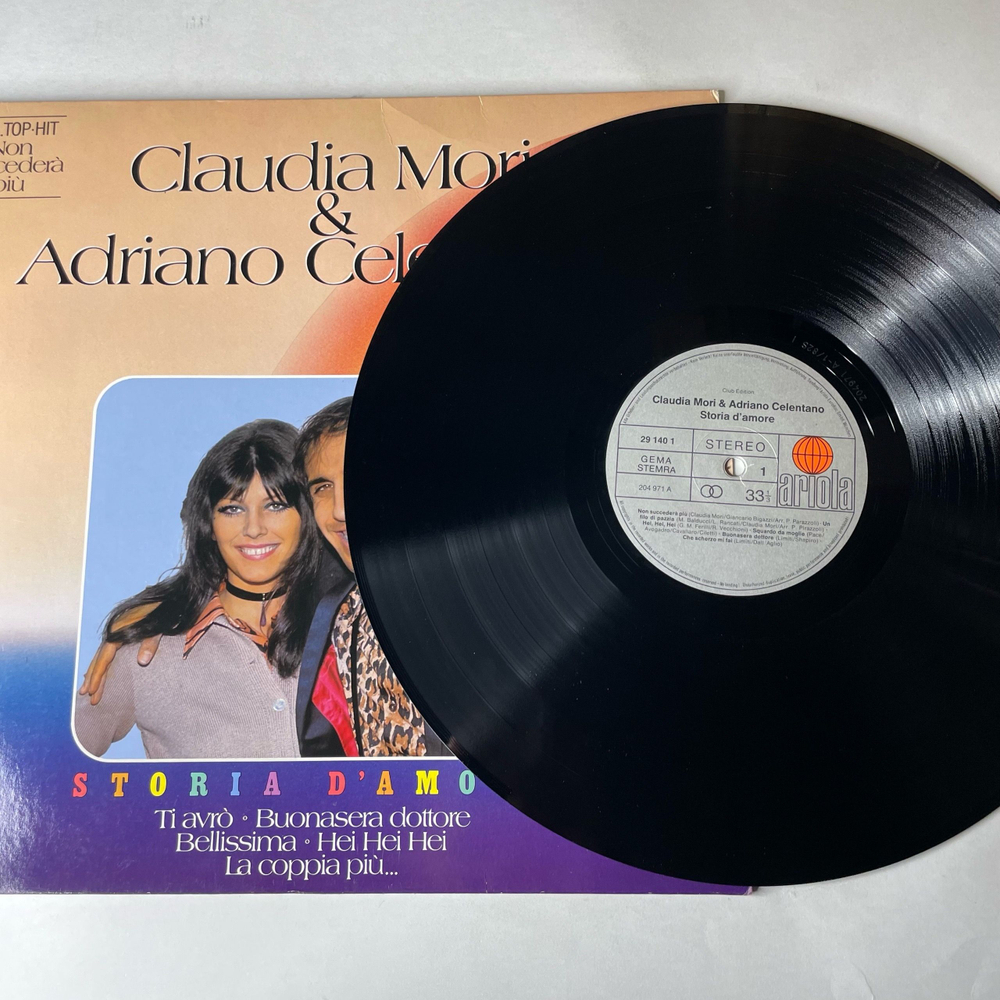 Винтажная виниловая пластинка LP Claudia Mori and Adriano Celentano, Storia D'Amore (Германия 1982) (Клубное Издание)