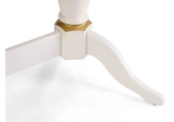 Деревянный стол Кантри 120(160)х80х75 слоновая кость с золотой патиной