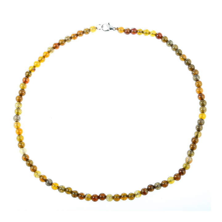 Бусы Агат, шар 0,6 см, цвет желто-коричневый, 45 см 260709