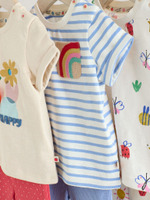 Футболка и легинсы в комплекте для малышей Next E66-978, 3 шт., Молочный, Голубой, Красный