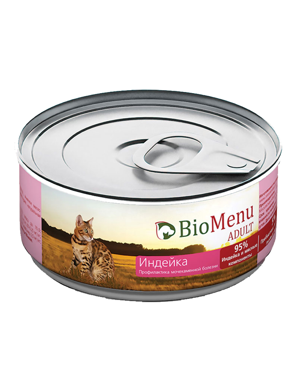 BioMenu Cat Adult Консервы Мясной паштет с Индейкой 100гр.